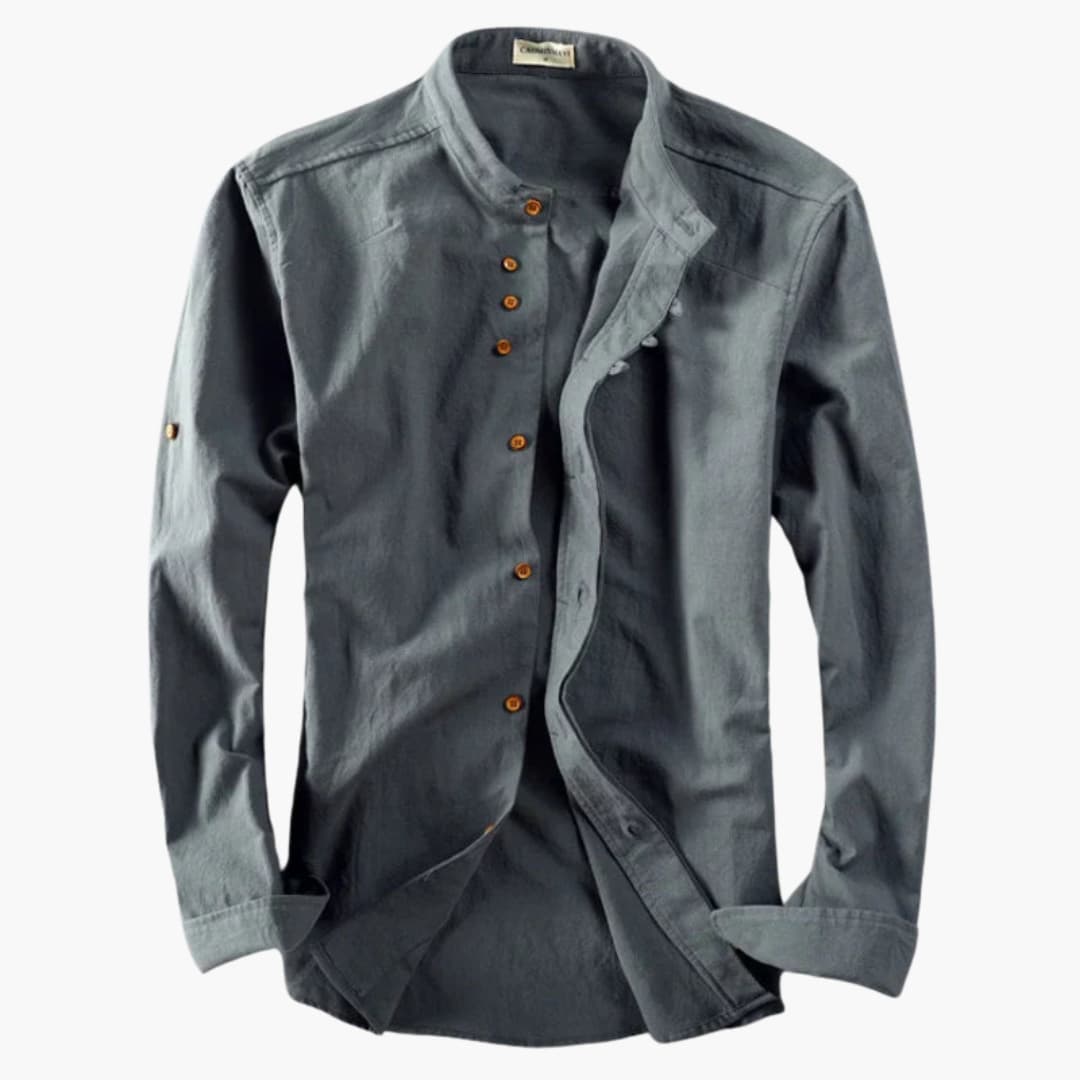 Chemise homme col montant | Manches longues