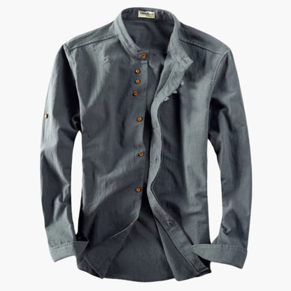 Chemise homme col montant | Manches longues