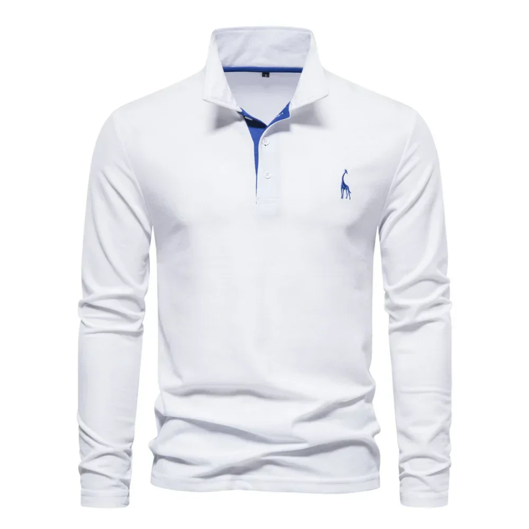Polo golf manches longues pour hommes | Décontracté