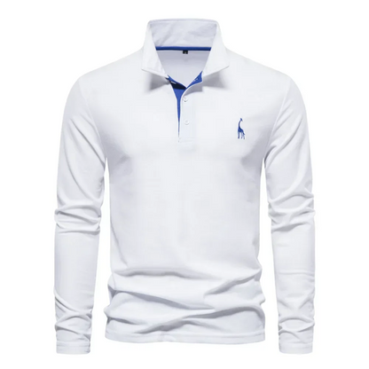 Polo golf manches longues pour hommes | Décontracté