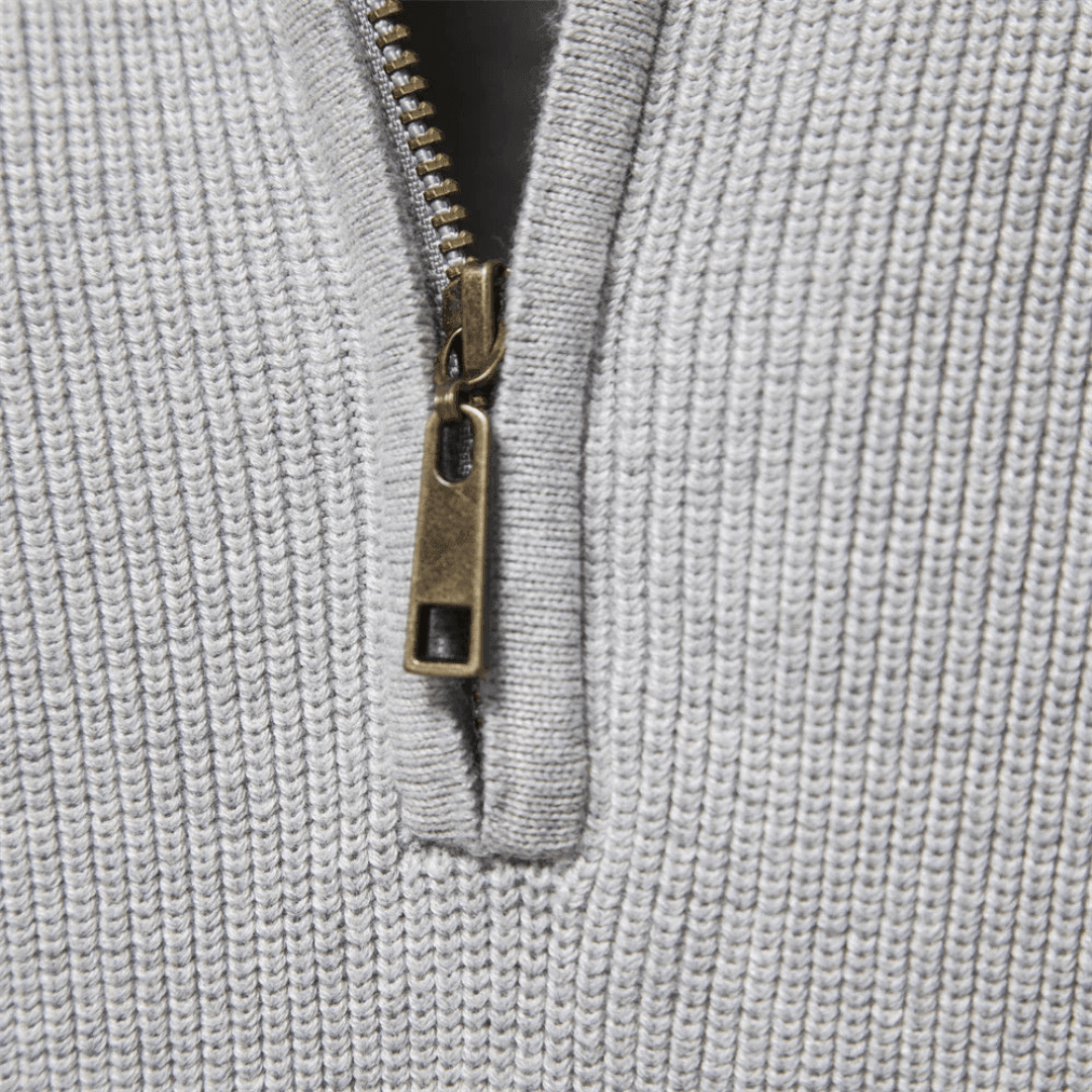 Pull en maille douce homme | Fermeture éclair