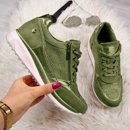 Baskets plateforme tendance femme | Lacets et fermeture éclair