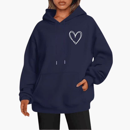 Sweat à capuche femme | Imprimé cœur