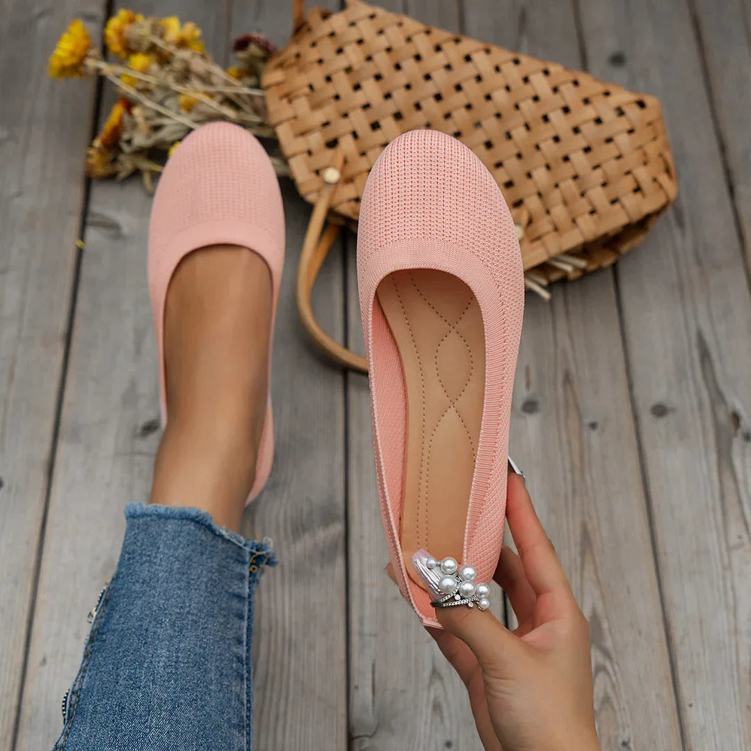 Chaussures plates femme bouts ronds | Enfiler