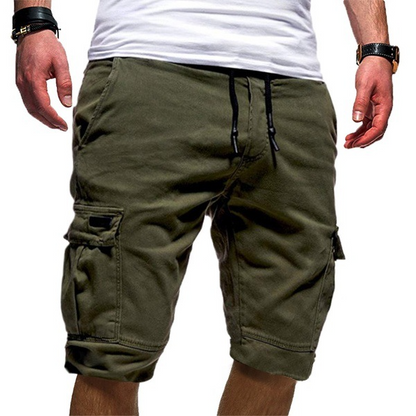 Short cargo décontracté homme avec cordon de serrage | Multiples poches