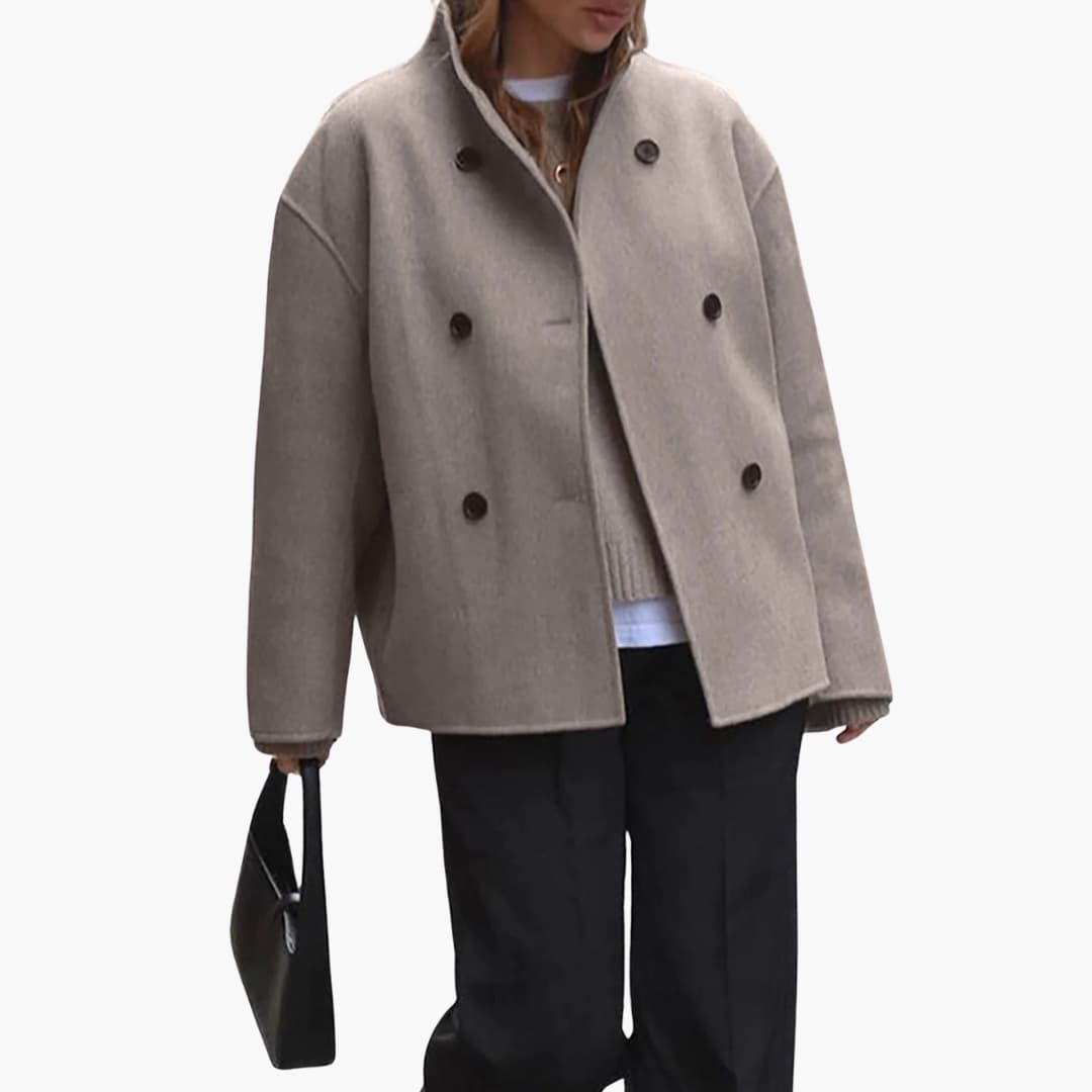 Manteau chaud court pour femme