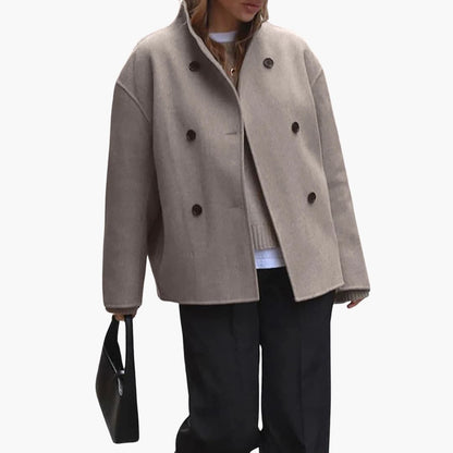 Manteau chaud court pour femme