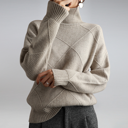 Femme Pull col roulé oversize | Long