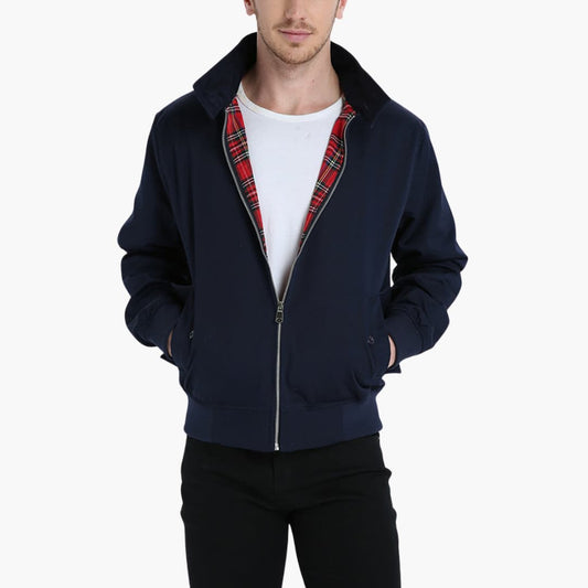 Veste d'hiver homme à bords-côtes | Fermeture éclair