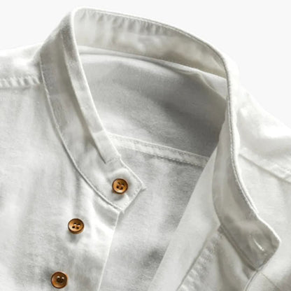 Chemise homme col montant | Manches longues