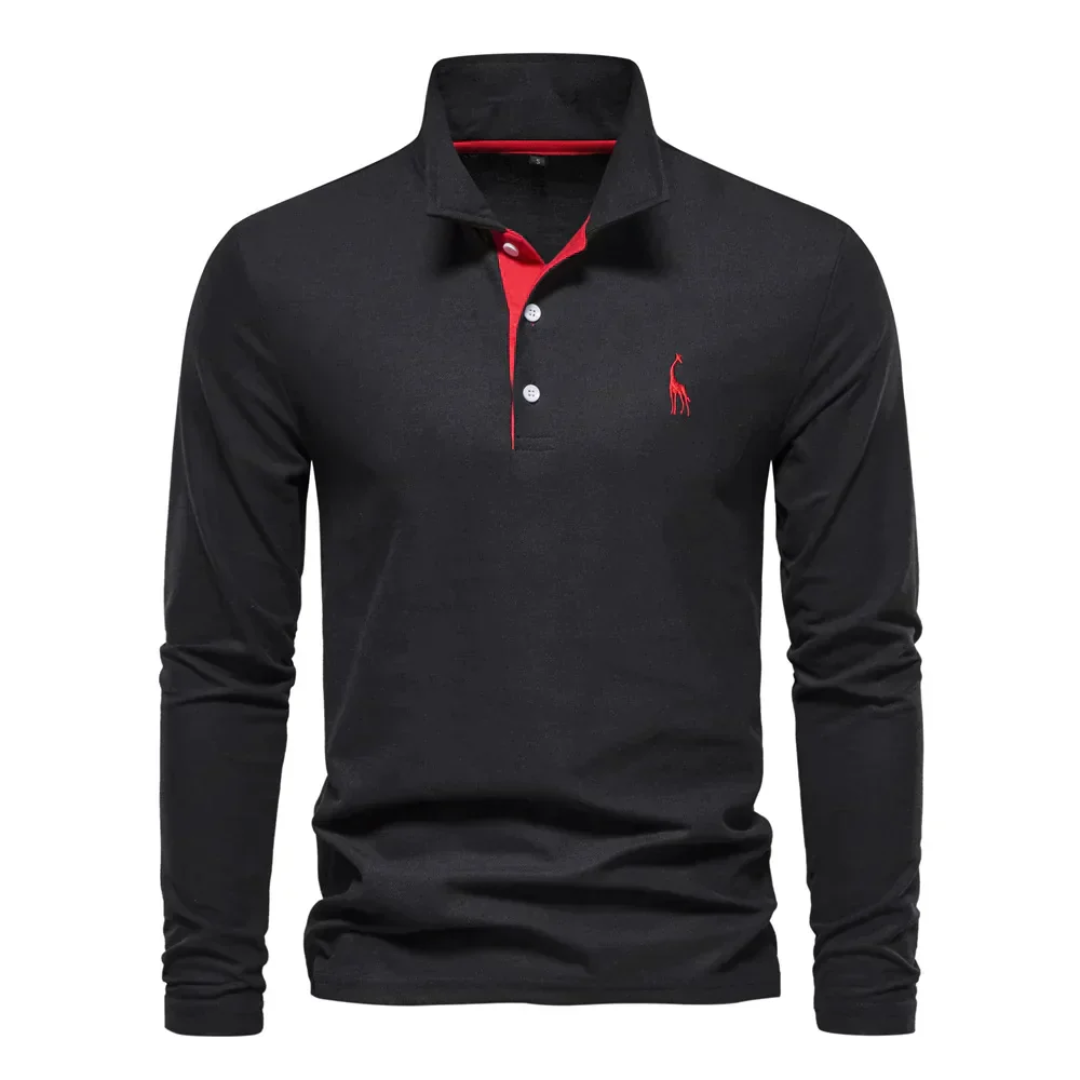 Polo golf manches longues pour hommes | Décontracté
