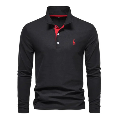 Polo golf manches longues pour hommes | Décontracté