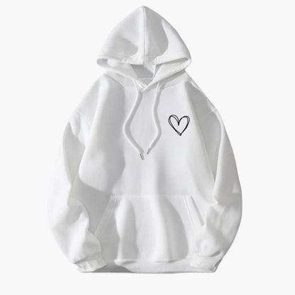 Sweat à capuche femme | Imprimé cœur