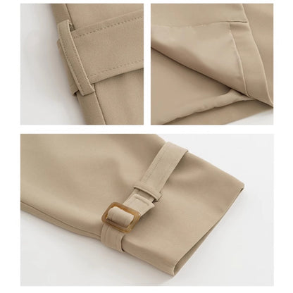 Long trench-coat double boutonnage pour femmes - Clotilde