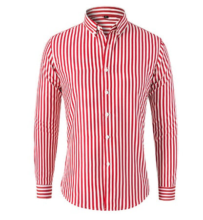 Chemise rayée manches longues homme | Décontractée
