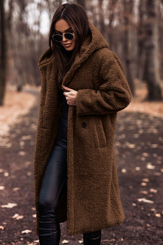 Manteau teddy long pour femmes | Hiver