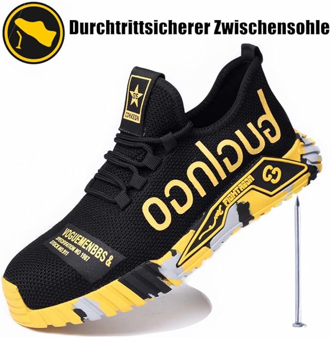 Zapatillas de seguridad cómodas para hombre | Ligeras