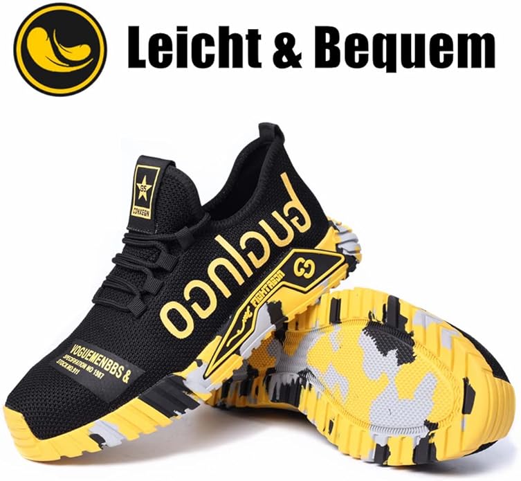 Zapatillas de seguridad cómodas para hombre | Ligeras