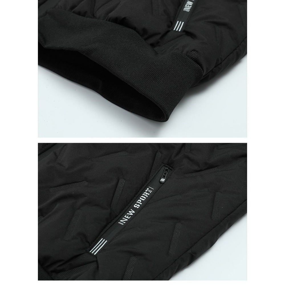 Giacca invernale con fodera in pile e zip da uomo – Olivier