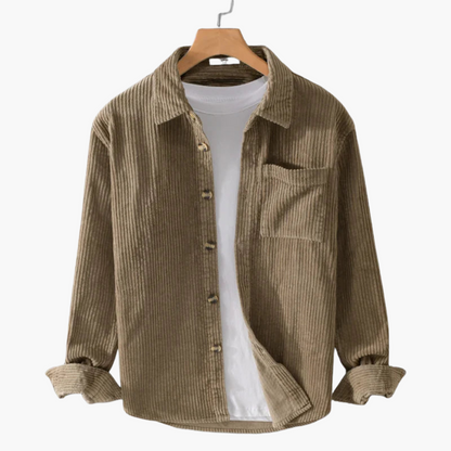 Chemise oversize en velours côtelé homme | Manches longues