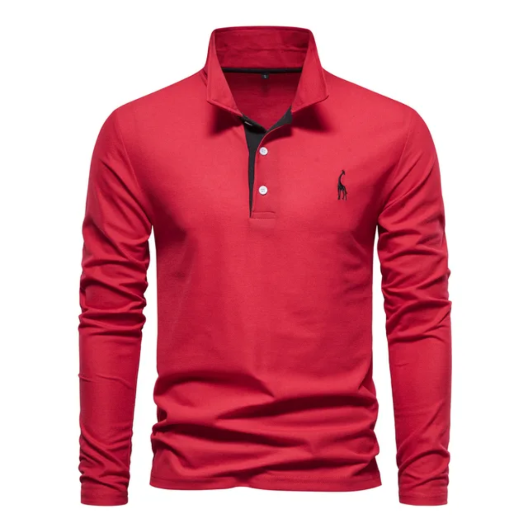 Polo golf manches longues pour hommes | Décontracté