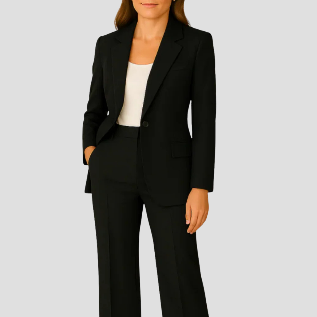 Tailleur pantalon business décontracté pour femmes | Deux pièces