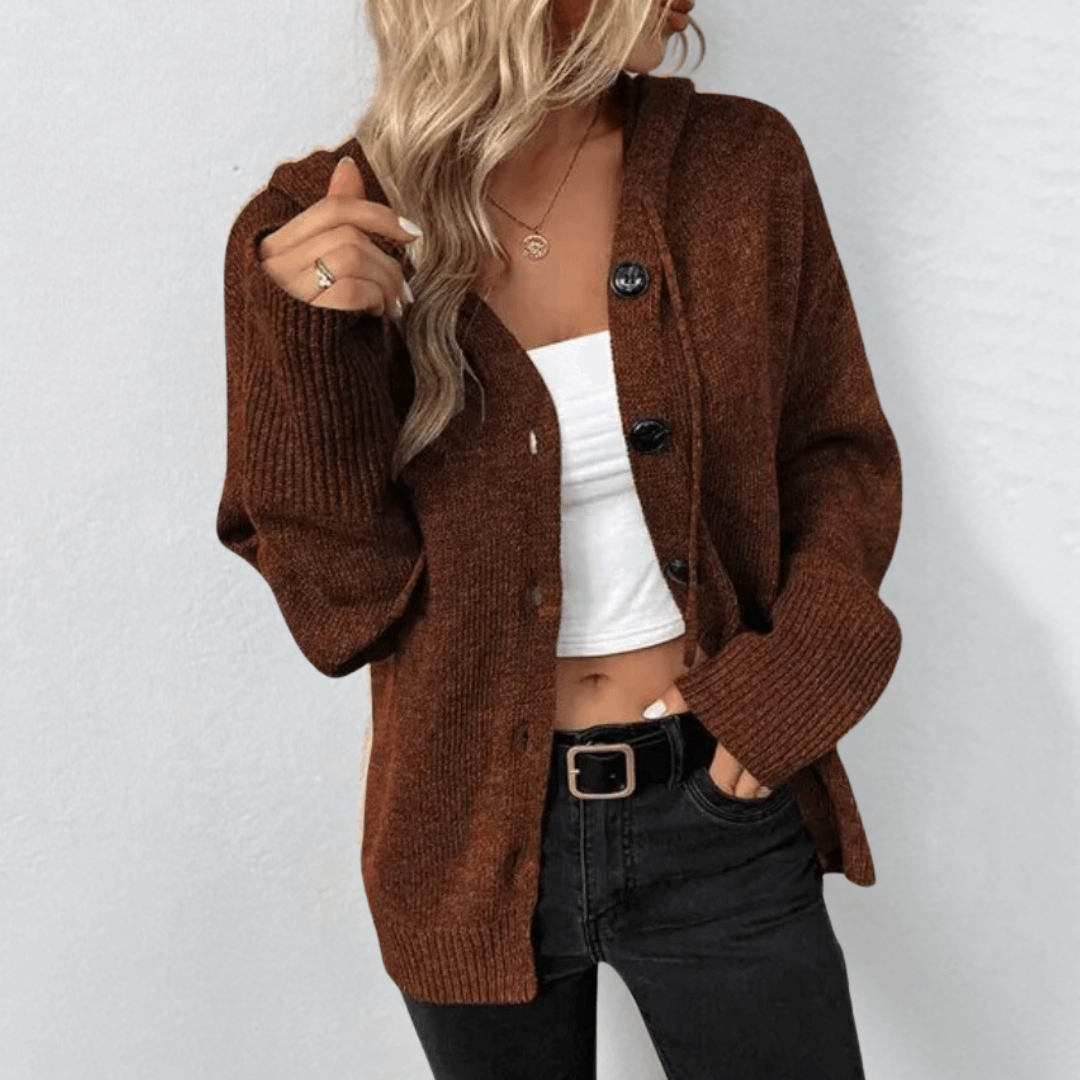 Cardigan en maille long pour femme | Chaud