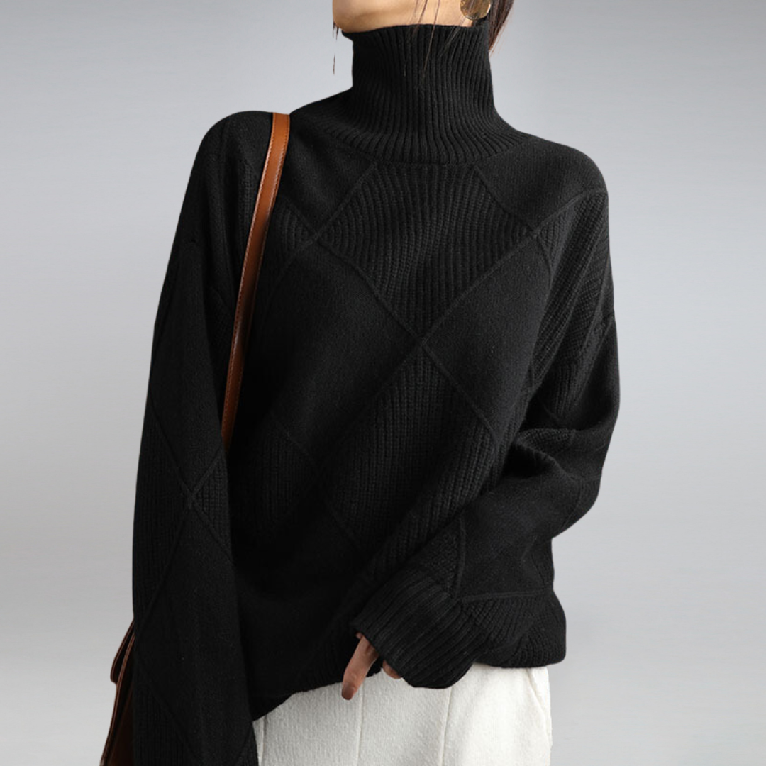 Femme Pull col roulé oversize | Long