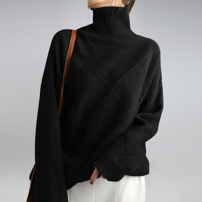 Femme Pull col roulé oversize | Long