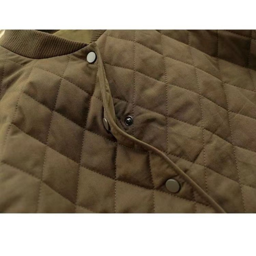 Veste matelassée à boutons et poches pour femmes – Noemi