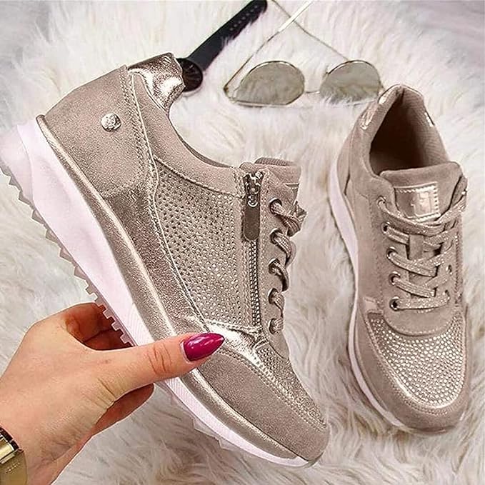 Baskets plateforme tendance femme | Lacets et fermeture éclair