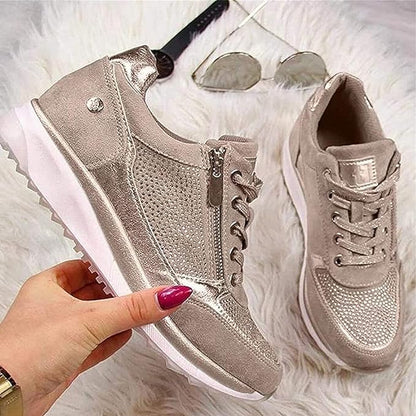 Baskets plateforme tendance femme | Lacets et fermeture éclair
