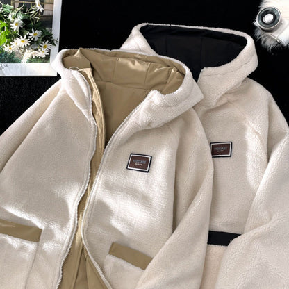 Giacca con cappuccio reversibile con fodera in pile da uomo – Gabriel