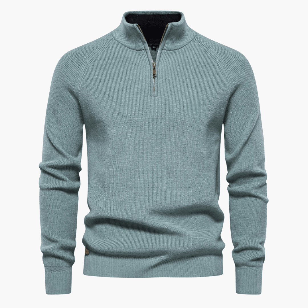Pull en maille douce homme | Fermeture éclair