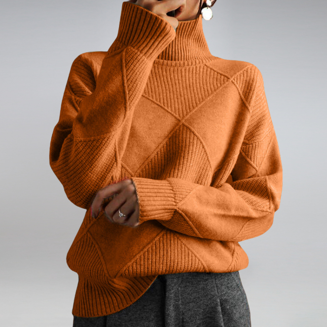 Femme Pull col roulé oversize | Long