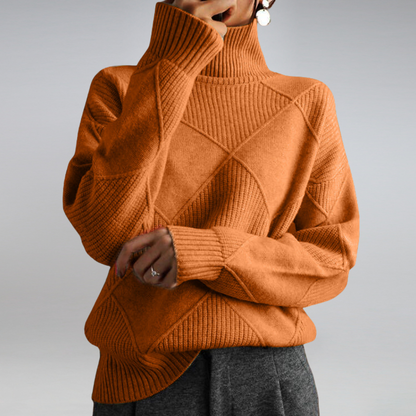 Femme Pull col roulé oversize | Long