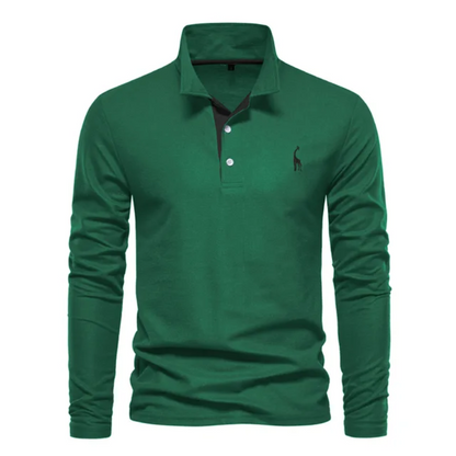 Polo golf manches longues pour hommes | Décontracté
