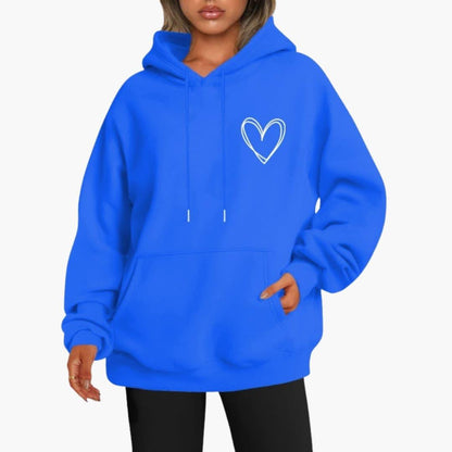 Sweat à capuche femme | Imprimé cœur