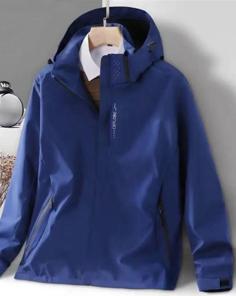 Giacca impermeabile con cappuccio e zip da donna – Marcia