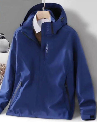 Giacca impermeabile con cappuccio e zip da donna – Marcia