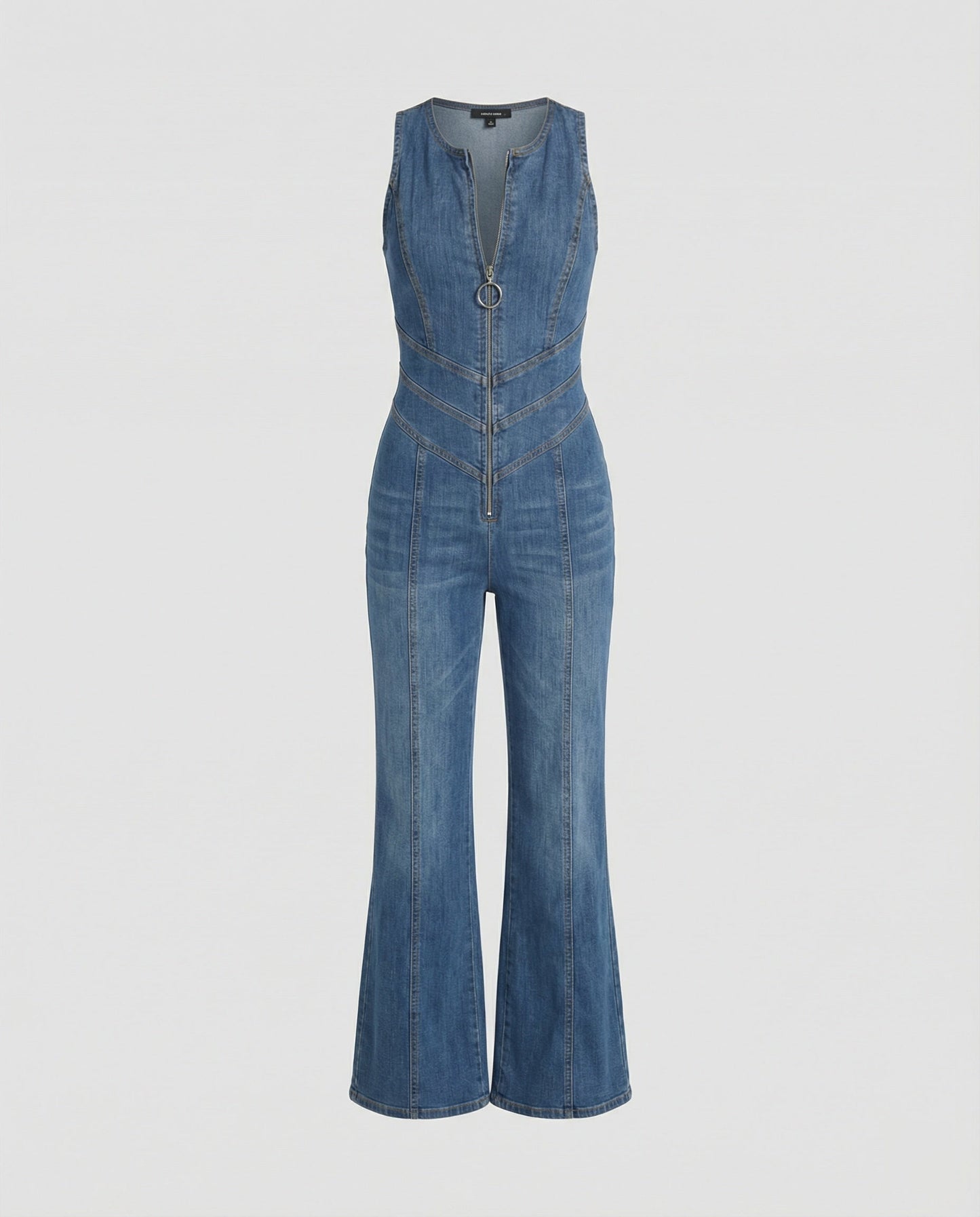 Combinaison sans manches dos nu pour femme | Pantalon évasé
