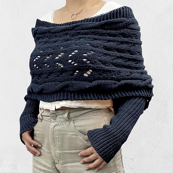 Femme Écharpe en maille élégante | Hiver