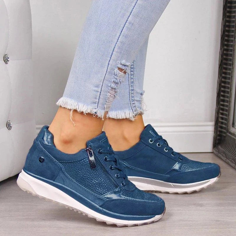 Baskets plateforme tendance femme | Lacets et fermeture éclair
