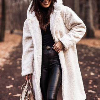 Manteau teddy long pour femmes | Hiver