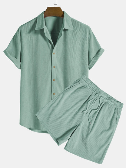 Completo estivo da uomo camicia e pantaloncini | Set in due pezzi