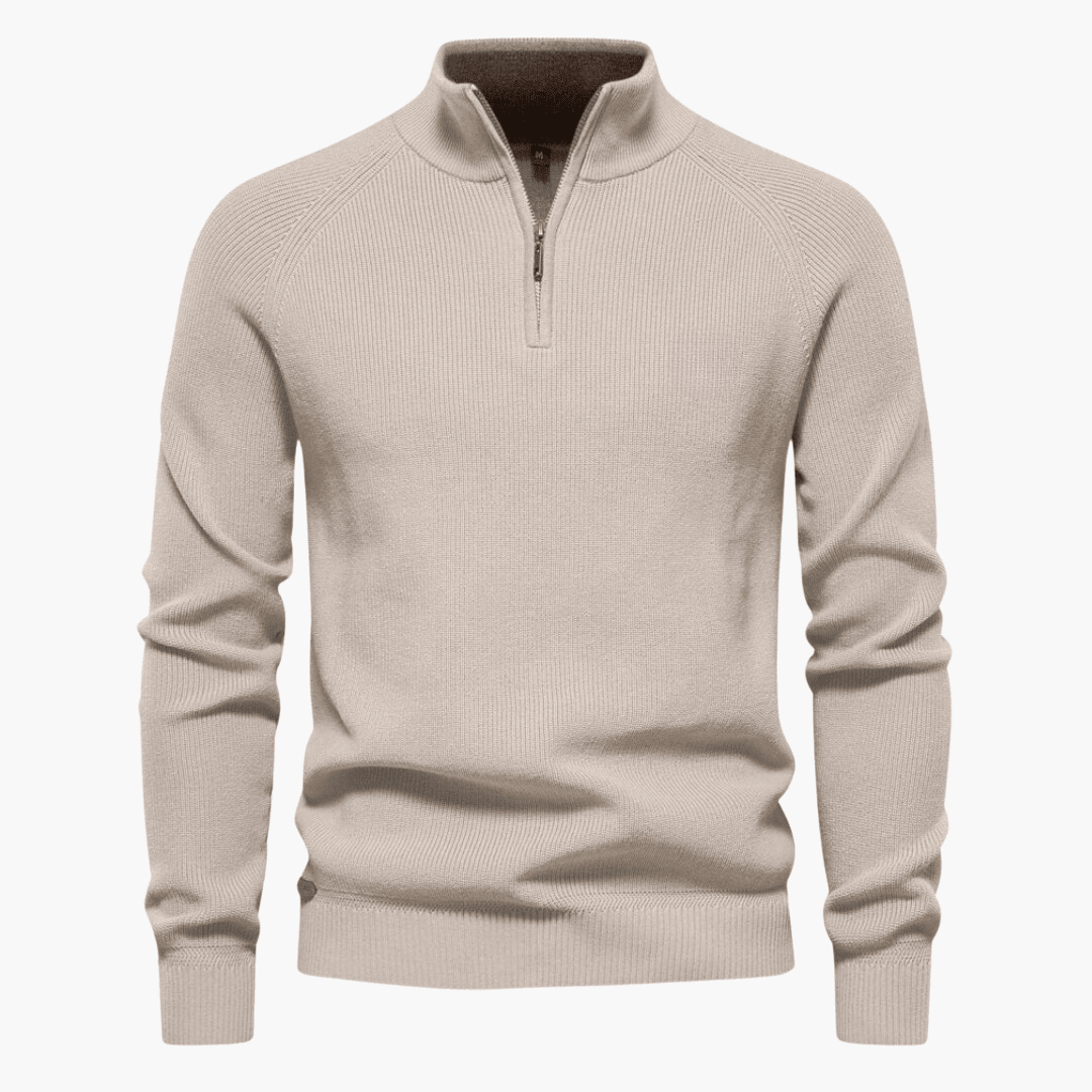 Pull en maille douce homme | Fermeture éclair