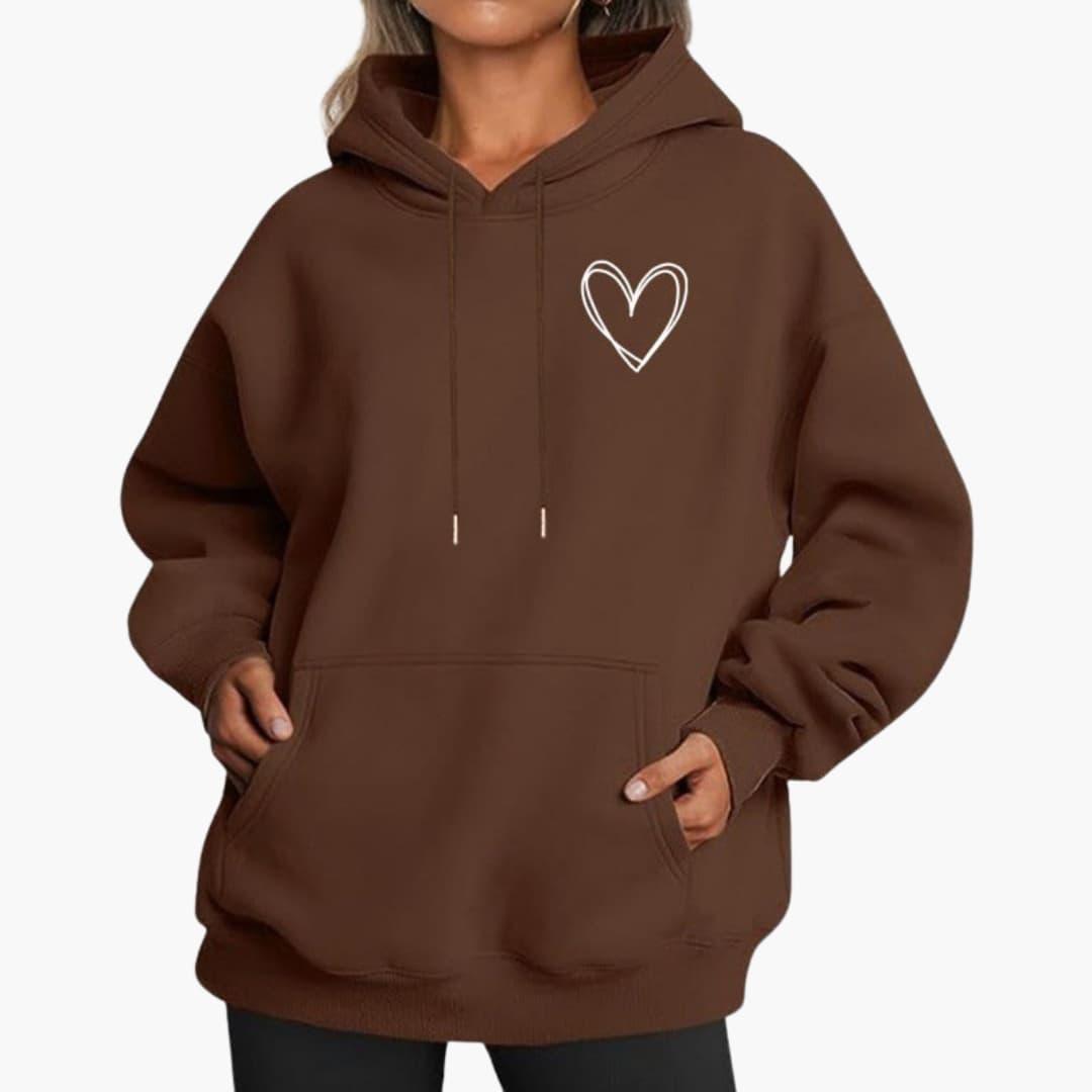 Sweat à capuche femme | Imprimé cœur
