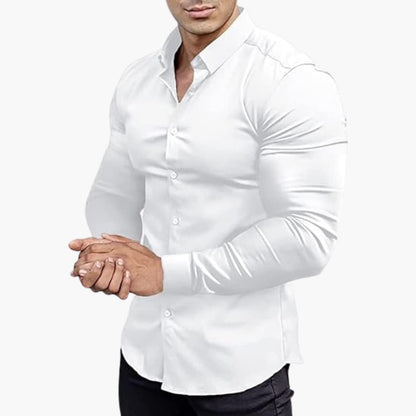 Chemise classique homme manches longues | Coupe slim