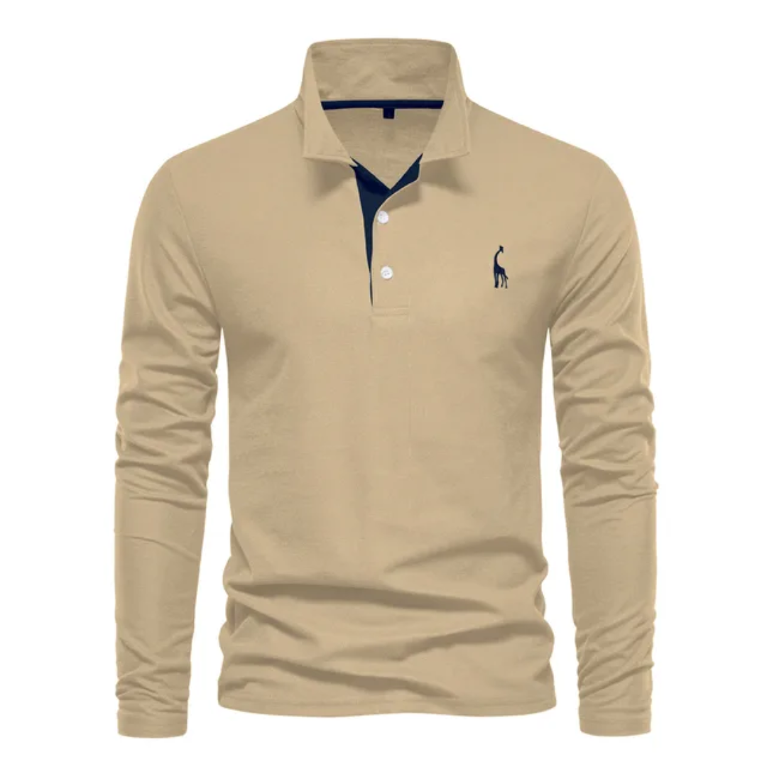 Polo golf manches longues pour hommes | Décontracté
