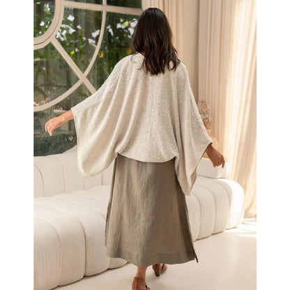 Cardigan tricoté à ouverture devant pour femmes - Fatima